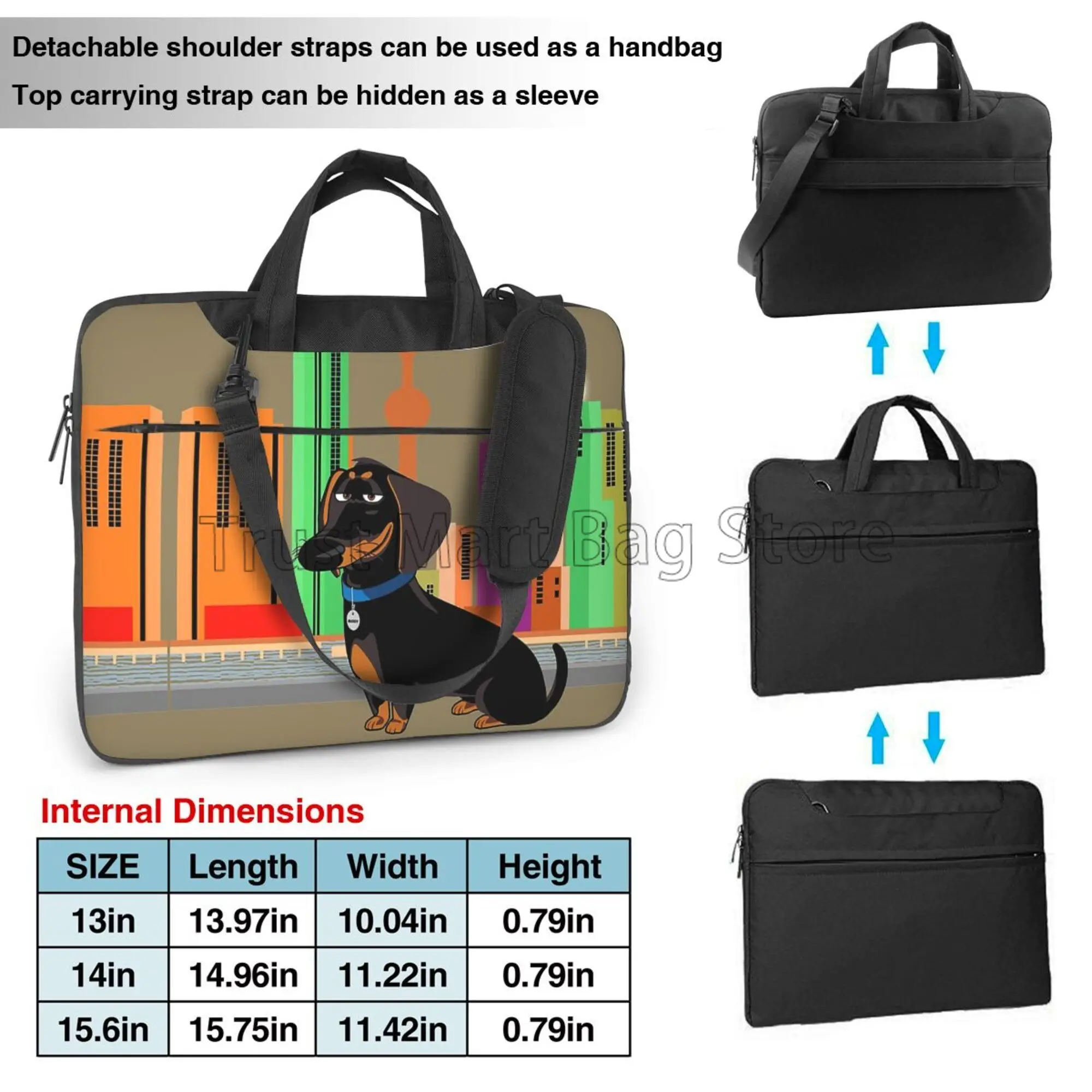 Cute Dachshund Print Laptop Ca - Tablet Accessories Bag recensie en prijs