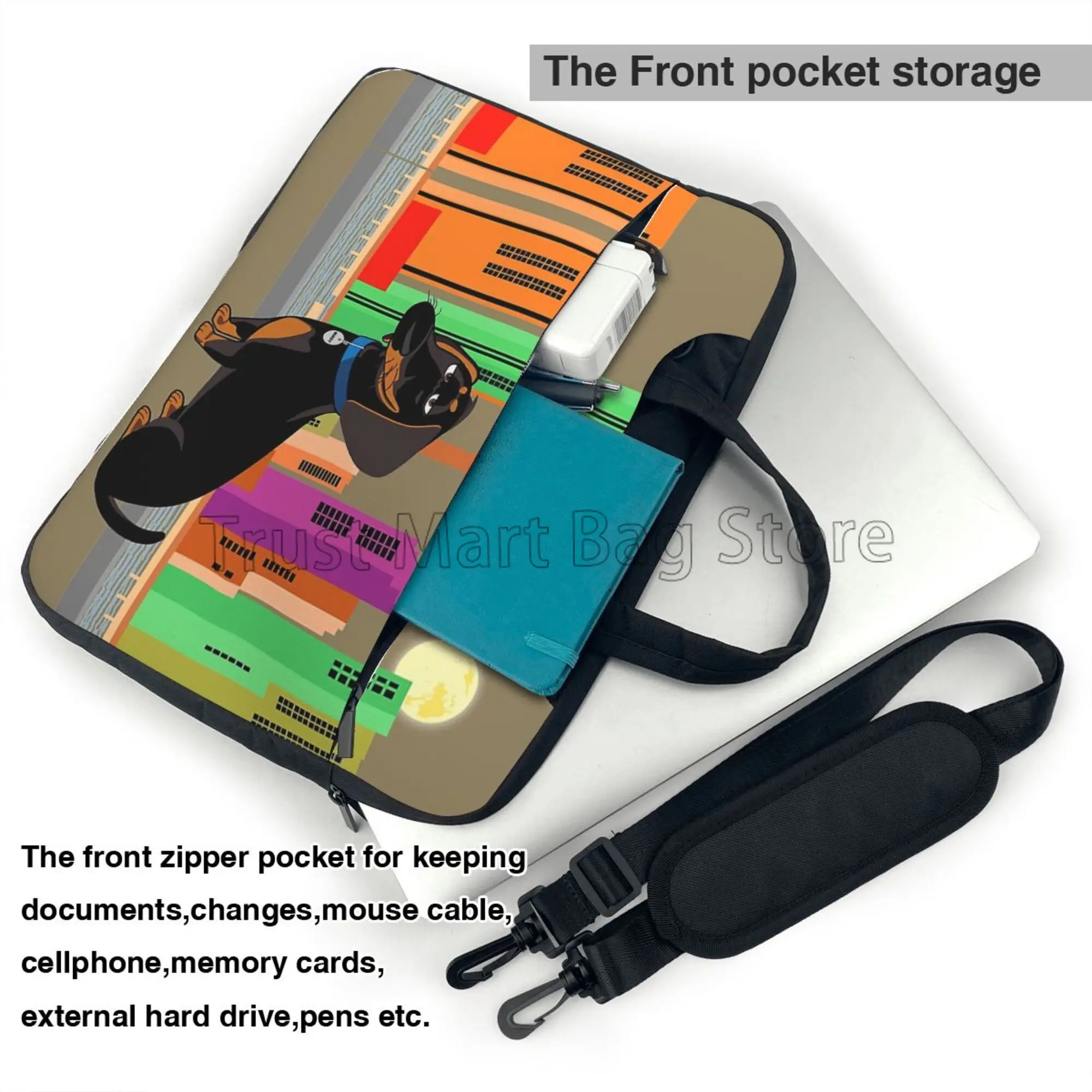 Cute Dachshund Print Laptop Ca - Tablet Accessories Bag recensie en prijs