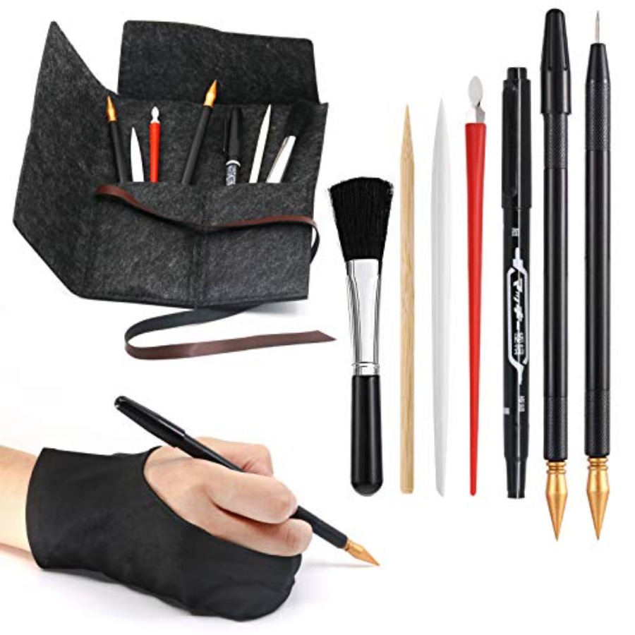 9 Pcs Scratch Art Tools, Scrat - Drawing Glove Artist recensie en prijs