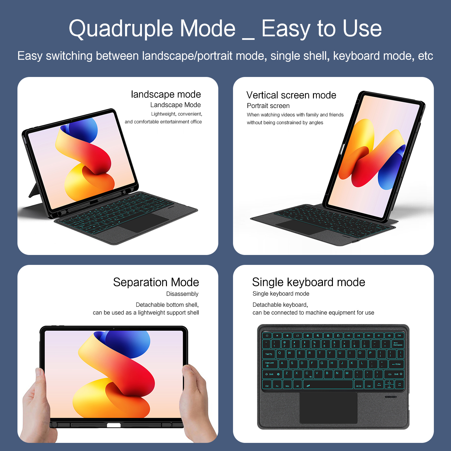 Magic Keyboard Case For Xiaomi - Poco Tablet Accessories recensie en prijs