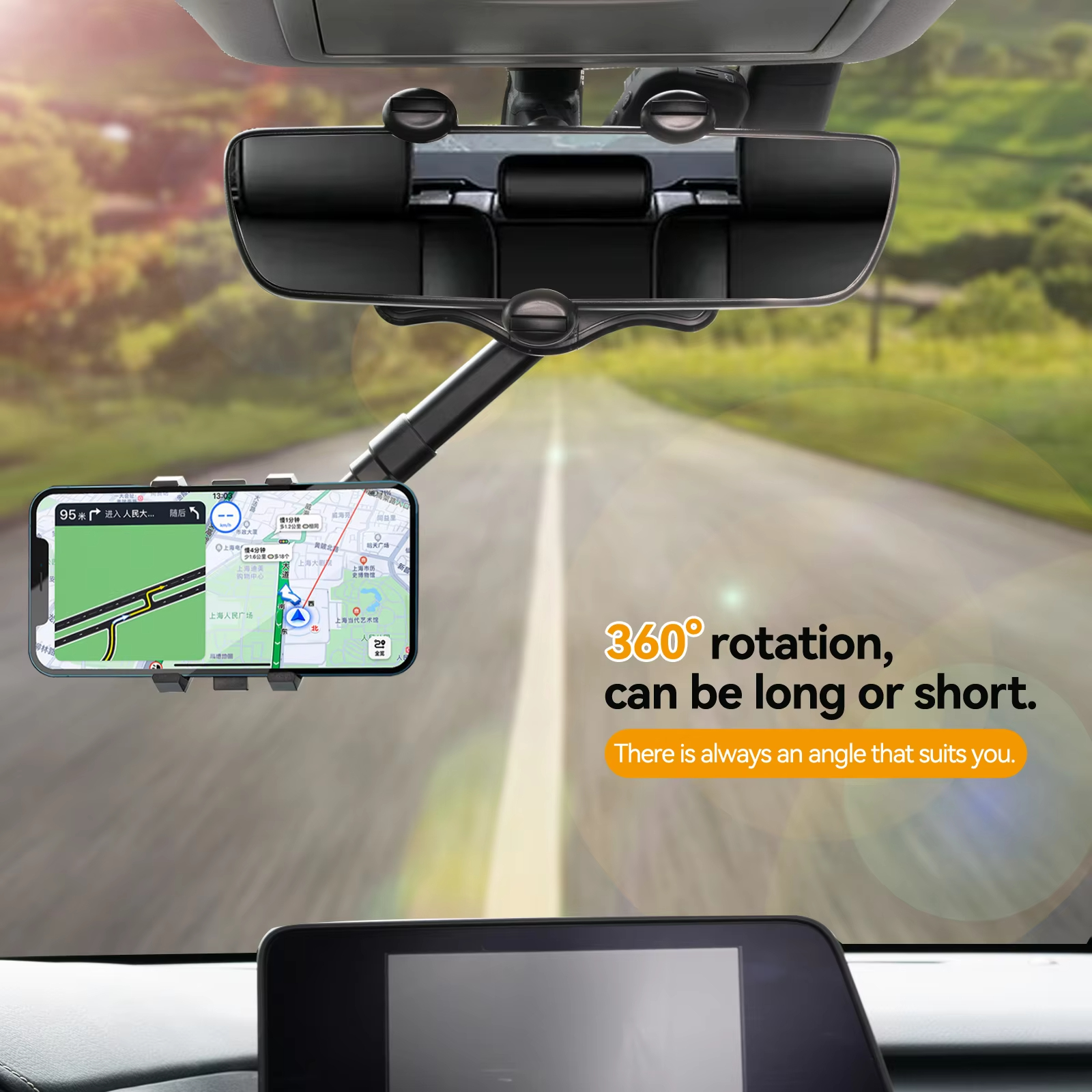Adjustable Car Rearview Mirror - Car Accessories Tablet Holder recensie en prijs