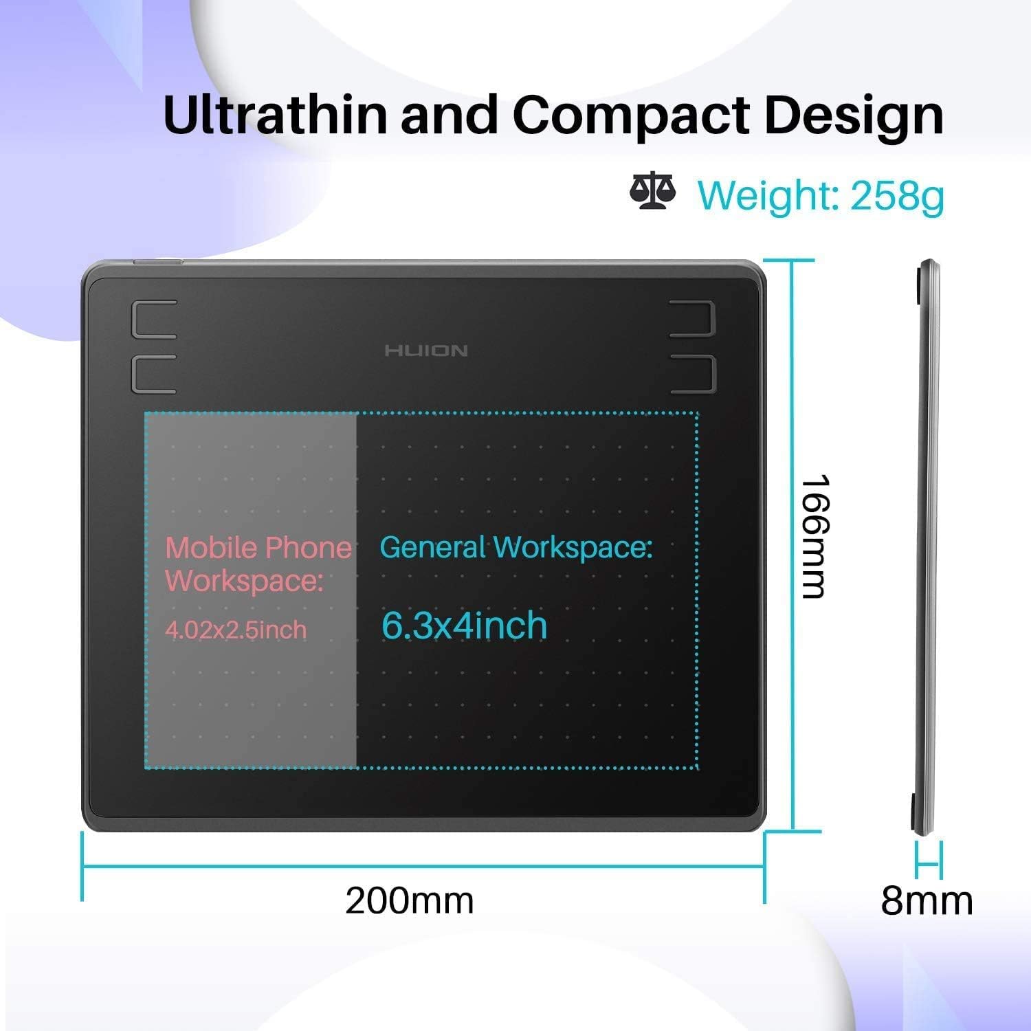 HUION HS64 Graphic Tablet 6Inc - Graphic Tablet Accessories recensie en prijs