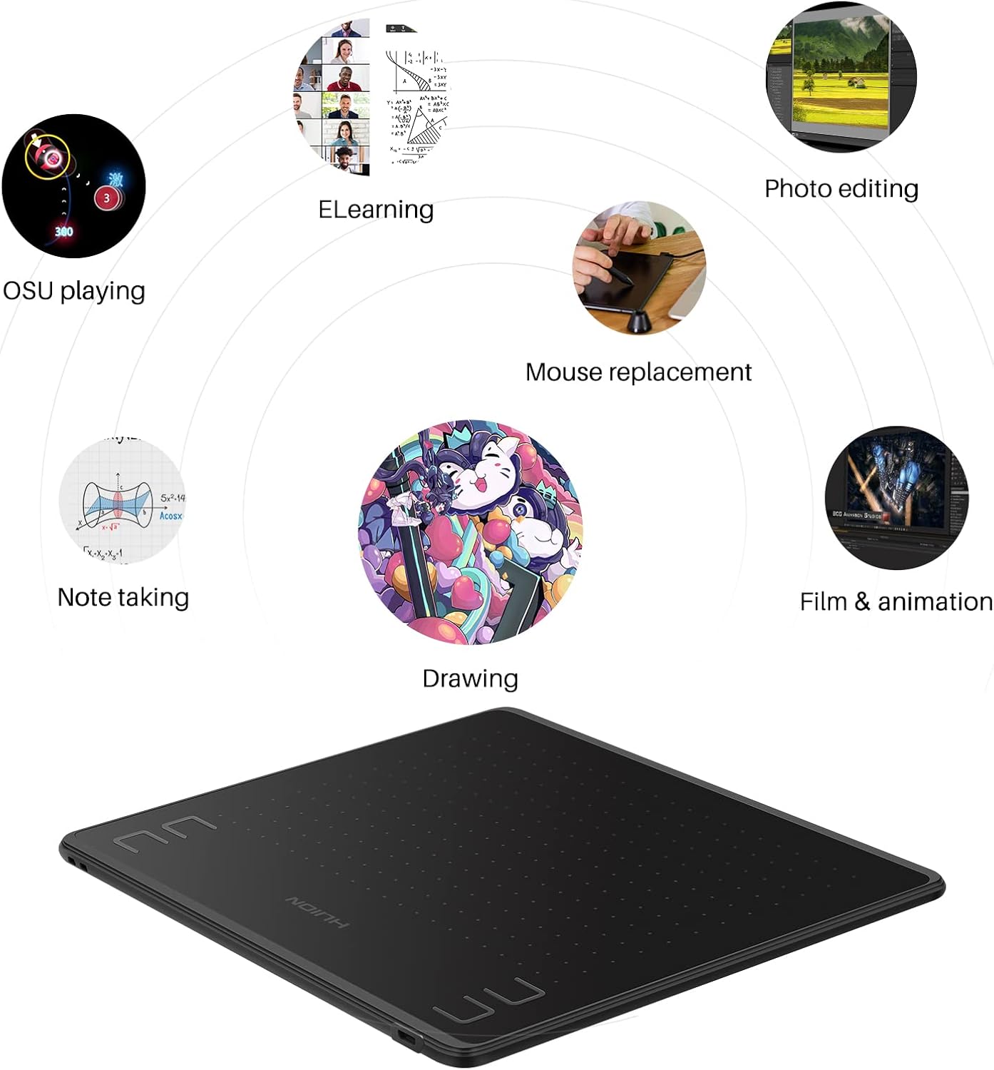 HUION HS64 Graphic Tablet 6Inc - Graphic Tablet Accessories recensie en prijs