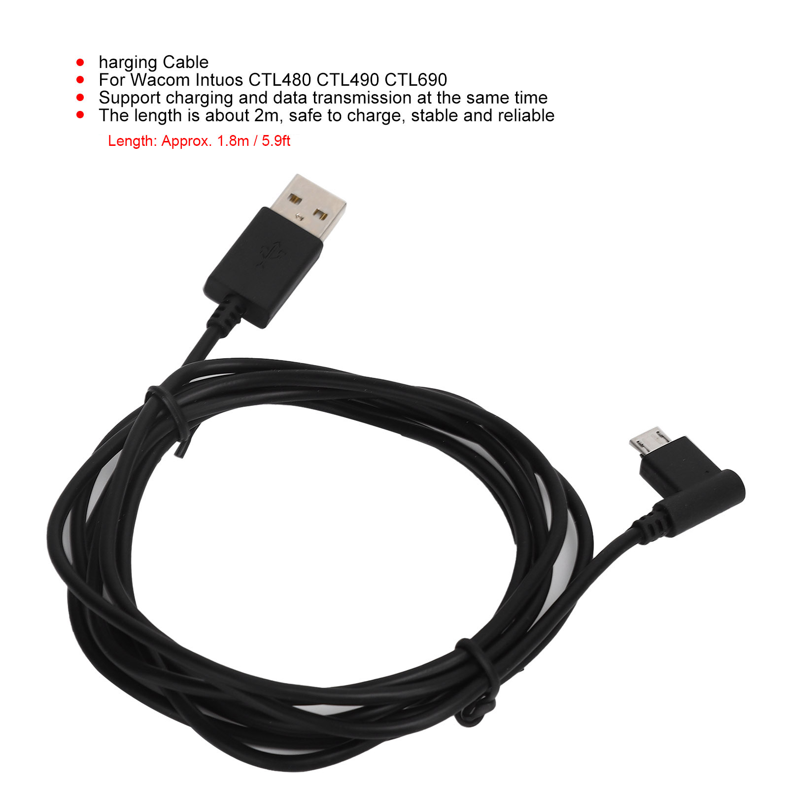 1.8m Charging Cable Power Supp - Wacom Tablet Accessories recensie en prijs