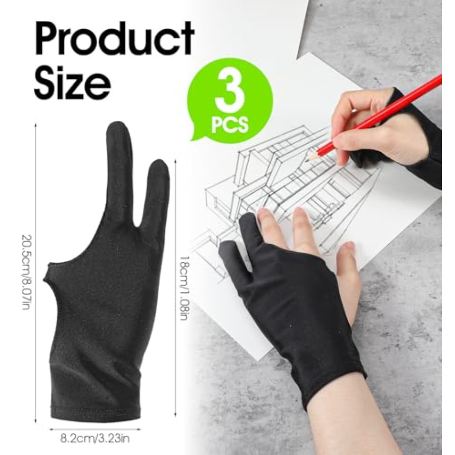 3 Pcs Artist Glove, Black Draw - Drawing Glove Artist recensie en prijs